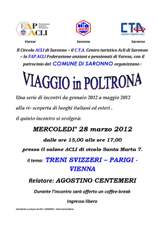 Locandina viaggi in poltrona