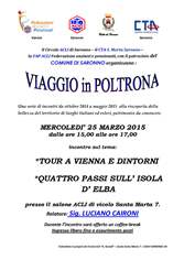 Locandina viaggi in poltrona