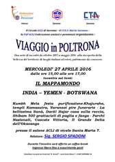 Locandina viaggi in poltrona