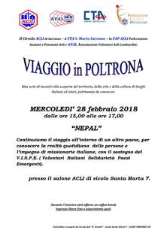 Locandina viaggi in poltrona