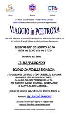 Locandina viaggi in poltrona