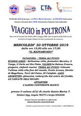 Locandina viaggi in poltrona