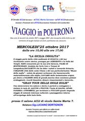 Locandina viaggi in poltrona